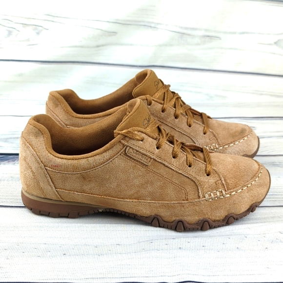 Skechers Shoes - Skechers Desert Suede Bikers Curbed Suede Leather Shoes Women Sz 6.5 Sneaker